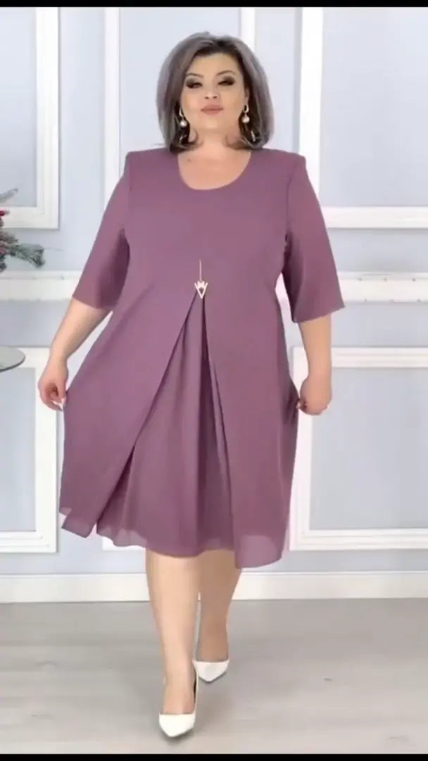 👗💥【Cumpără unul, primești unul gratuit】【Mărimi - 5XL】Rochie simplă, multicoloră, din bumbac pur 2026