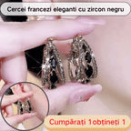 【Cumpărați 1 obțineți 1】 Cercei francezi eleganti cu zircon negru