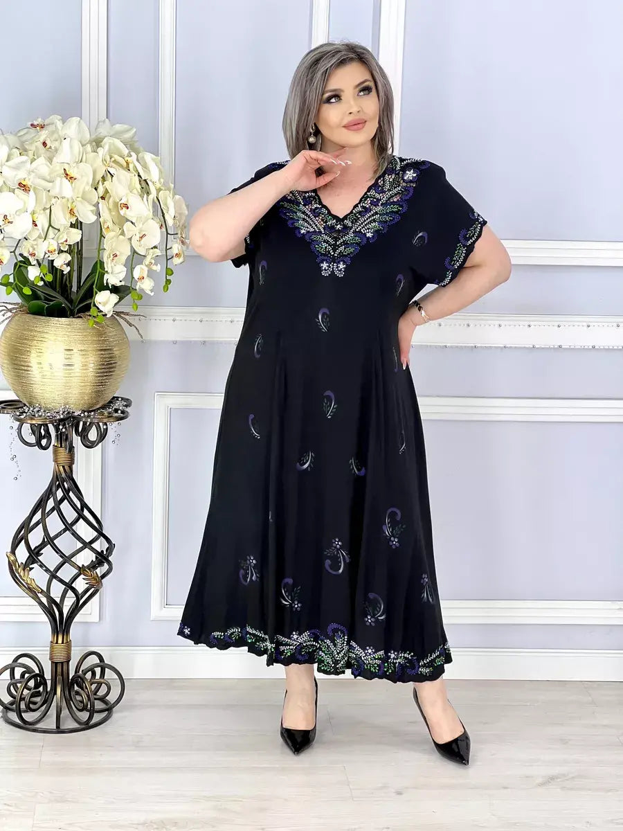 💥【Cumpărați 1 obțineți 1】💥【S-5XL】💃 2025 Rochie elegantă imprimată și brodată