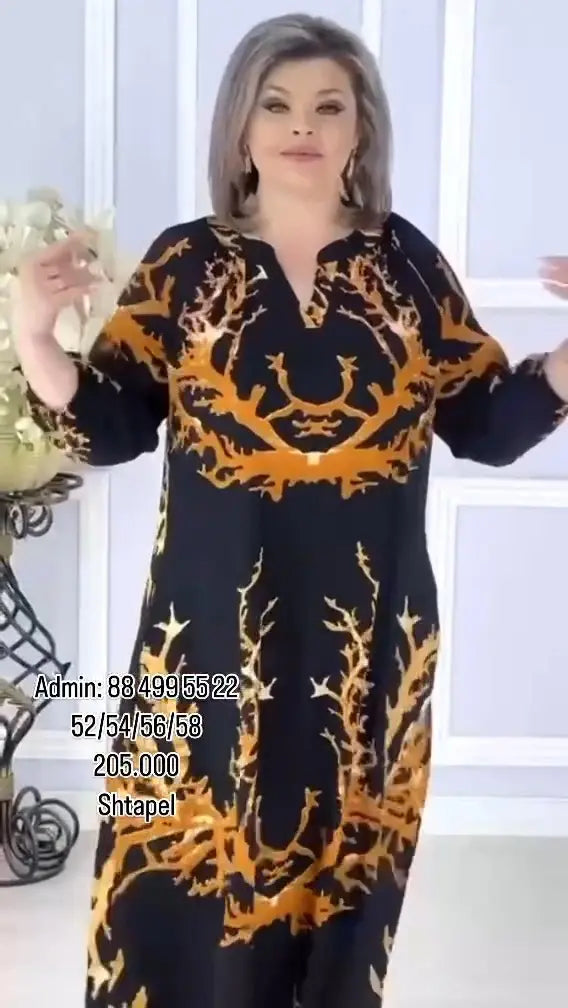 🔥【🏆️Vânzare fierbinte】🌷 [S-5XL] 2025 Noua rochie eleganta imprimata