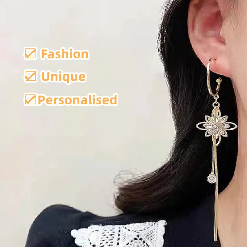 ✨【Cumpara 1 obtine 1 gratuit】❄️💎925 ac de argint cercei de lux la moda cu franjuri florale