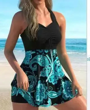 🏖️👙【Cumpără 1, primești 1】🌴【S-6XL】Costum de baie elegant, mărime mare, cu imprimeu