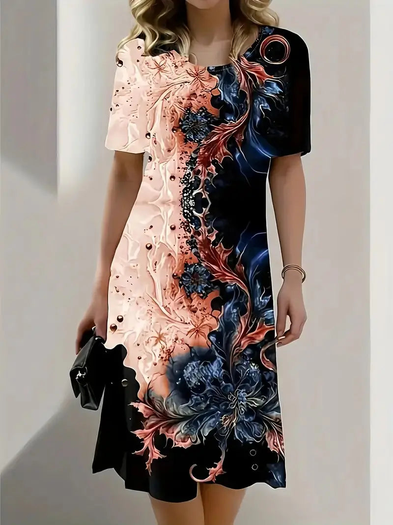👗 【Cumpără 1 Primești 1 Gratuit】✨【S-3XL】Model floral tridimensional de pe o rochie de vară lejeră pentru femei