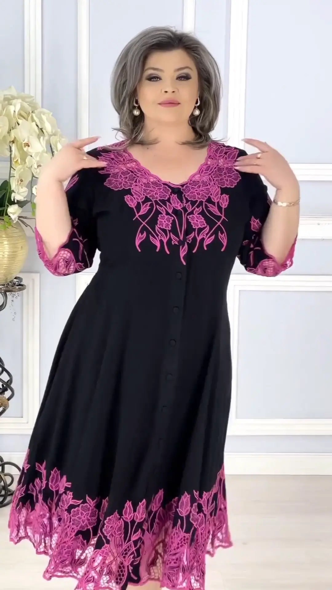 【S-5XL】2026 noua rochie de vara larga dama cu decolteu in V