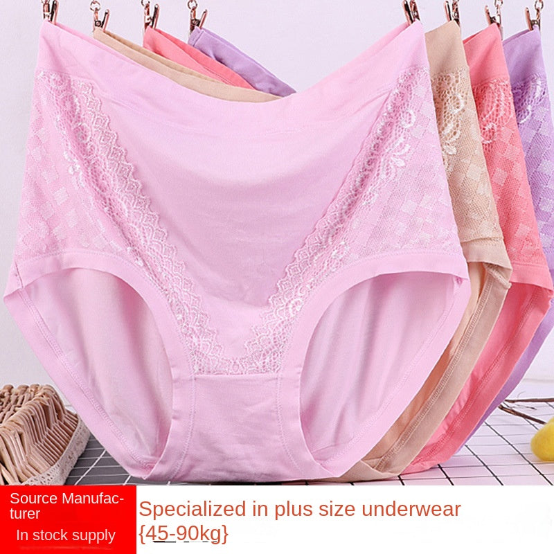 【XL-4XL】 2024 Lenjerie de corp pentru femei din fibră de bambus, plus mărime, pantaloni cu talie înaltă din bumbac modal pentru mame de vârstă mijlocie și în vârstă