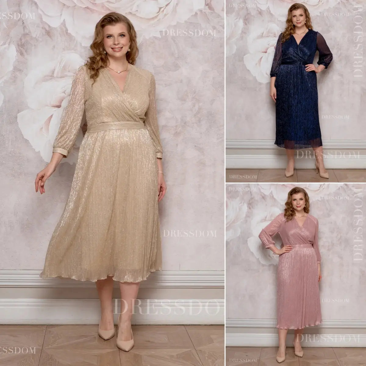 【S-5XL】Rochie cu efect de degrade strălucitor｜Ușoară și vaporoasă｜Elegantă și întineritoare