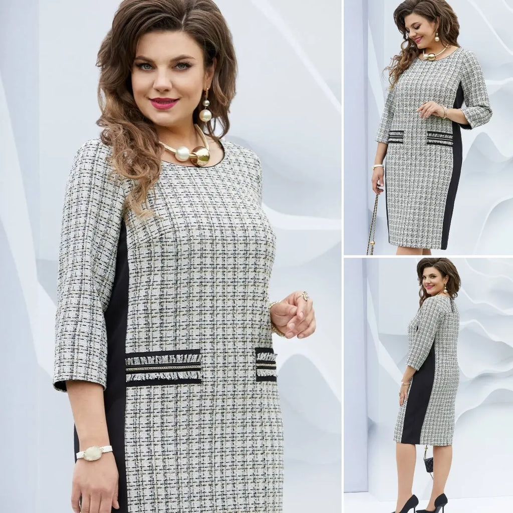 🍃【Cumpărați 1, primiți 1 gratuit】【S-5XL】🍂Nouă rochie elegantă în carouri pentru primăvară.
