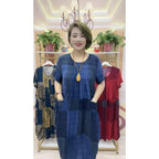 👗【Cumpărați 1 Primiți 1 gratuit】❤️【50-100 kg】2025 Rochie de călătorie în carouri, la modă lejeră Rochie confortabilă pentru mamă