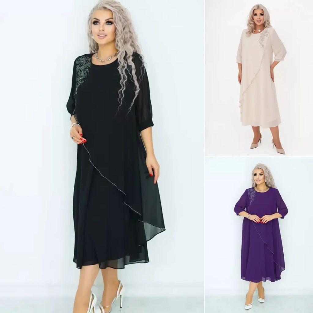 👗【Cumpără 1, primești 1 gratuit】❤️【S-5XL】Rochie nouă din șifon de înaltă calitate 2025