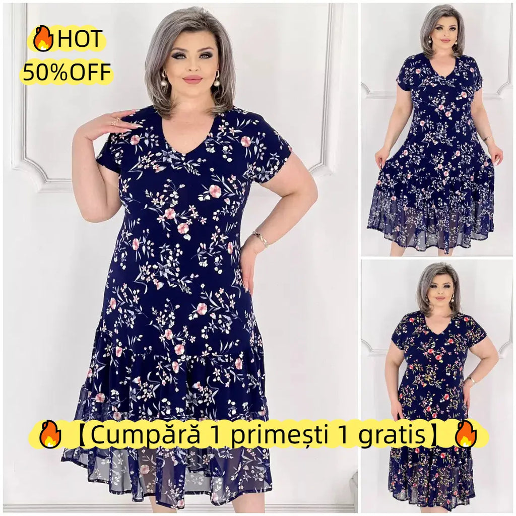 💥Reducere 49%💥【Cumpără 1 Primești 1 Gratuit】💕【S-5XL】Rochie de înaltă calitate, confortabilă și la modă