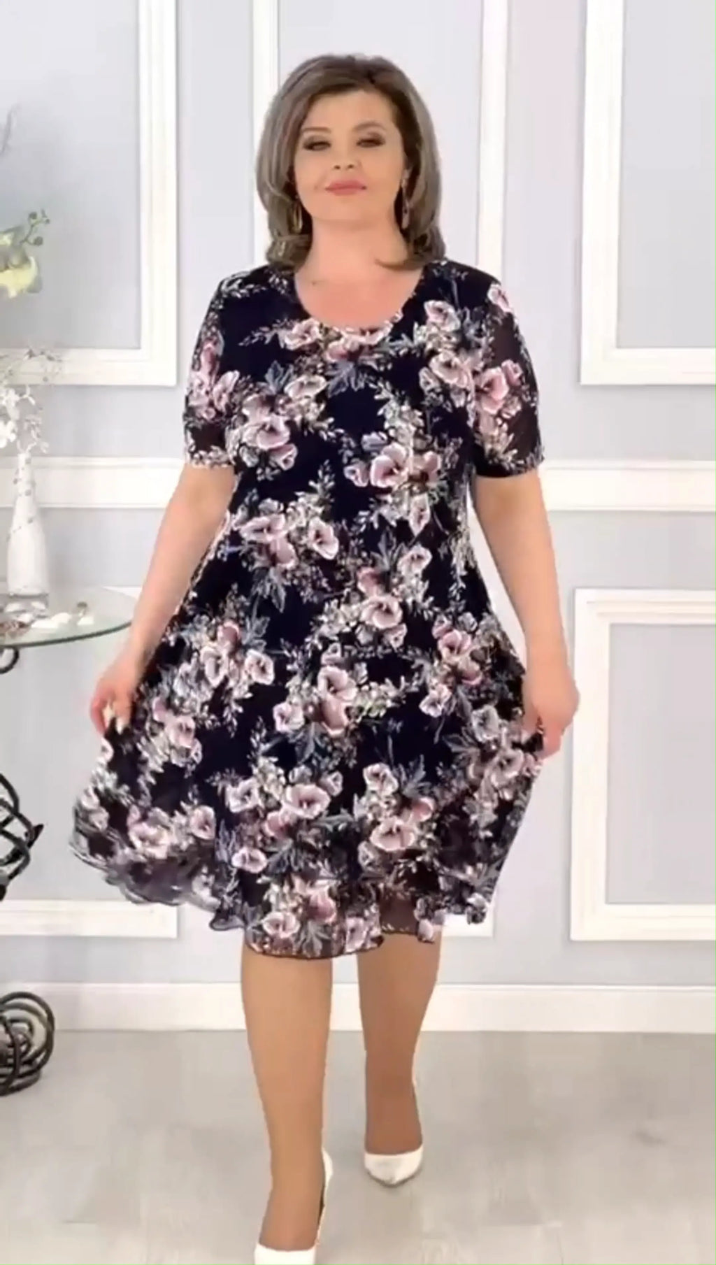 【Cumpărați 1 obțineți 1】【S-5XL】Rochie florală de damă cu talie