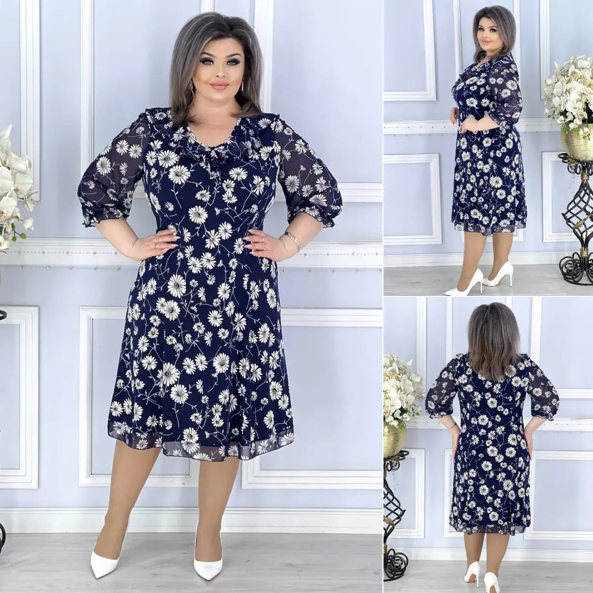💙🌸【🏆Articole la mare căutare】 Rochie elegantă de înaltă calitate