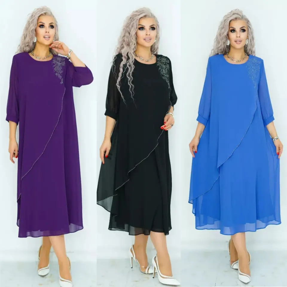 👗【Cumpără 1, primești 1 gratuit】❤️【S-5XL】Rochie nouă din șifon de înaltă calitate 2025