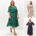 🌸💥【S-5XL】Rochie elegantă nouă, cu imprimeu