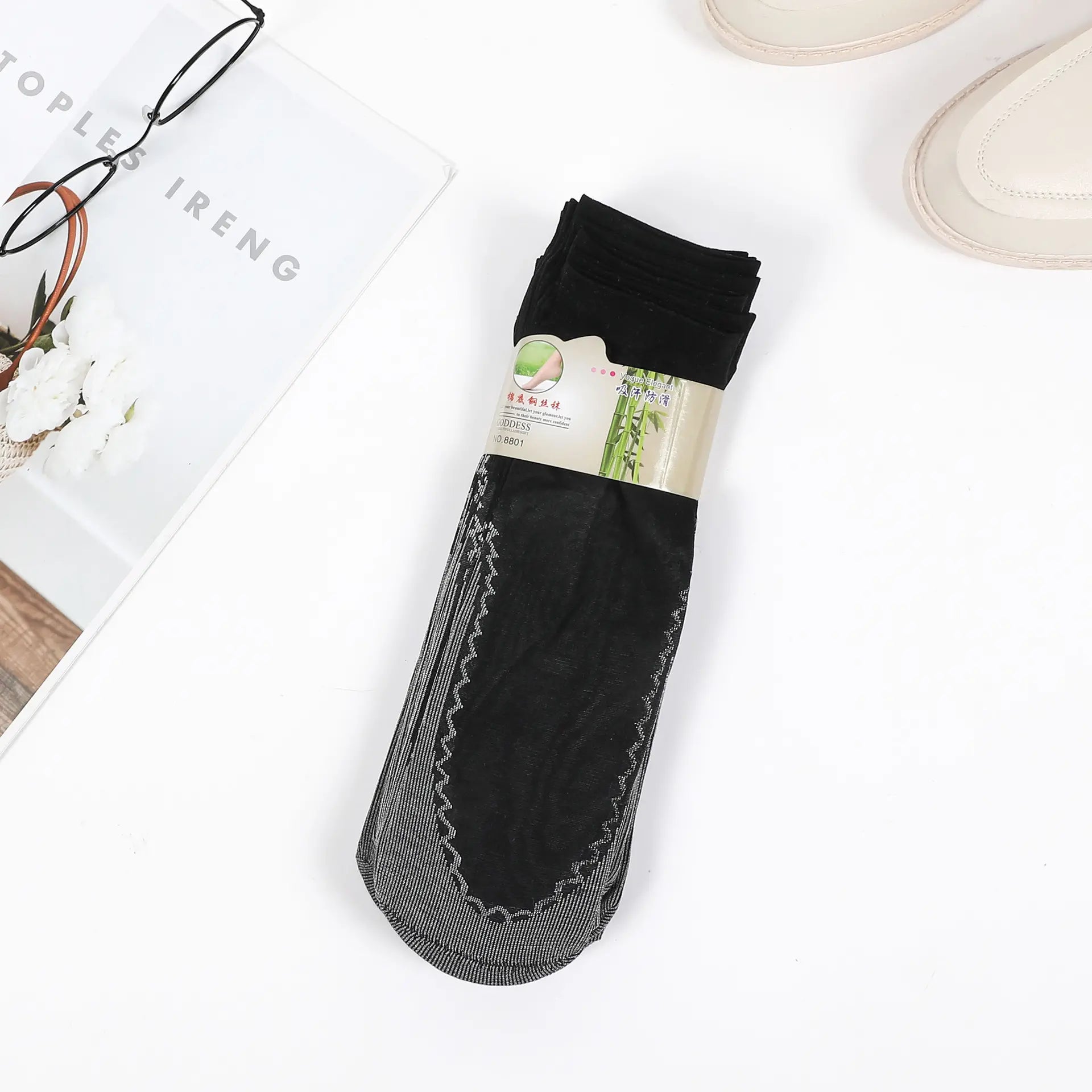🔥【30% OFF】【20 perechi】💖Ciorapi scurți de bumbac pentru femei