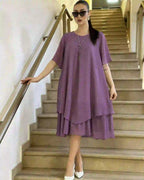 🔥【Cumpărați 1 obțineți 1 gratuit】💜【S-5XL】👗 Rochie lunga din sifon eleganta, design de inalta calitate