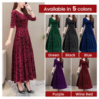 💜💚【Cumpărați 1 obțineți 1】【M-4XL】Noua rochie de catifea imprimata la moda de iarna