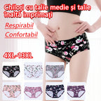 😍【Cumpără 7 primești 7 gratis】💕【50-140KG】Lenjerie antibacteriană confortabilă din bumbac pur, tipărită în stil nou