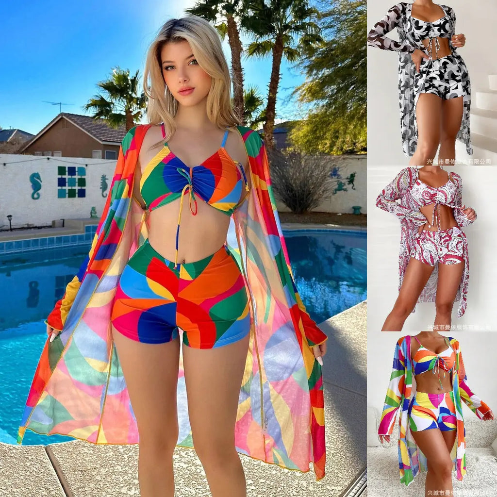 【✨Cumpără 1 primești 1 gratis】👙 Noul costum de baie din trei piese de modă nouă, mai multe culori disponibile