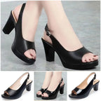 💞【45% OFF】【35-40】【Cumpara 1 obtine 1 gratuit】Sandale cu toc înalt casual, elegante, gura de pește
