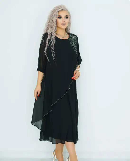 👗【Cumpără 1, primești 1 gratuit】❤️【S-5XL】Rochie nouă din șifon de înaltă calitate 2025